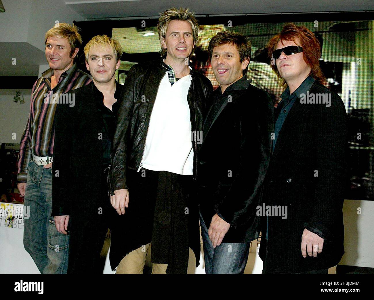 Duran Duran meet and greet fans at HMV Oxford Circus in London Stock