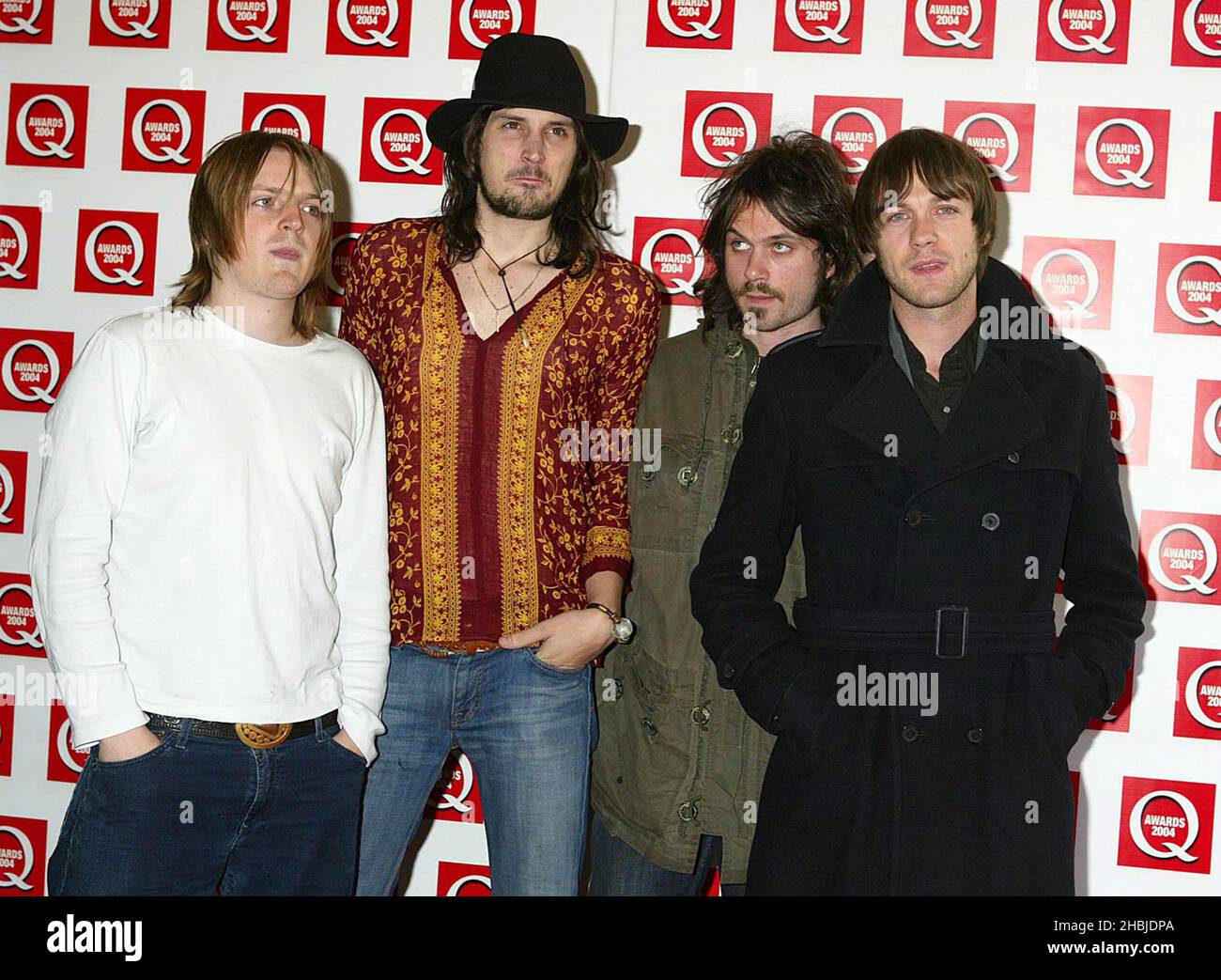 Kasabian arrive at the Q Awards at the Grosvenor House Hotel in Park Lane in London. Head shot Stock Photo