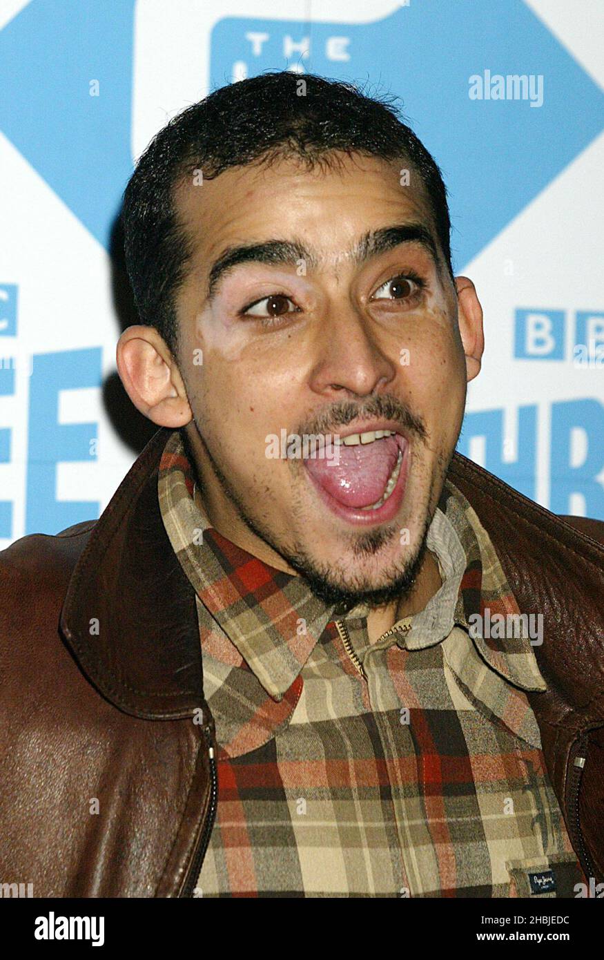 Nabil Elouahabi arrives at 'The Big C - Fundraising Concert' at Alexandra Palace on October 30, 2004 in London. The concert - hosted by Lisa Snowdon and Reggie Yates - marks the end of the BBC's 'You, Me, & Cancer Awareness Month'. Stock Photo