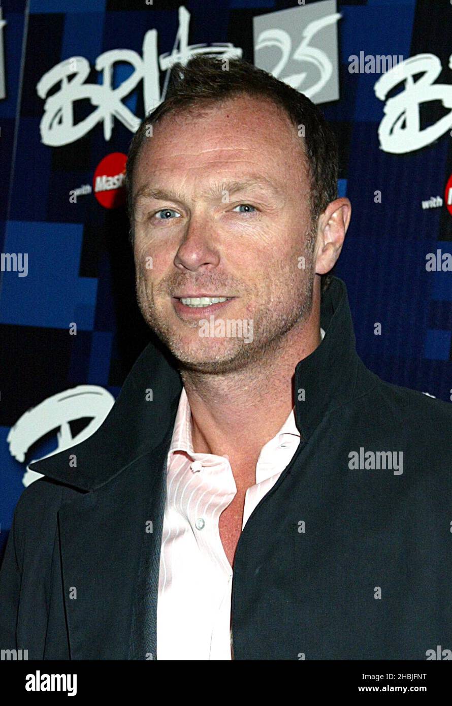 Gary Kemp attends the 'Brit Awards 2005 Shortlist Announcement' at the Park Lane Hotel on January 10, 2005 in London. Head shot Stock Photo