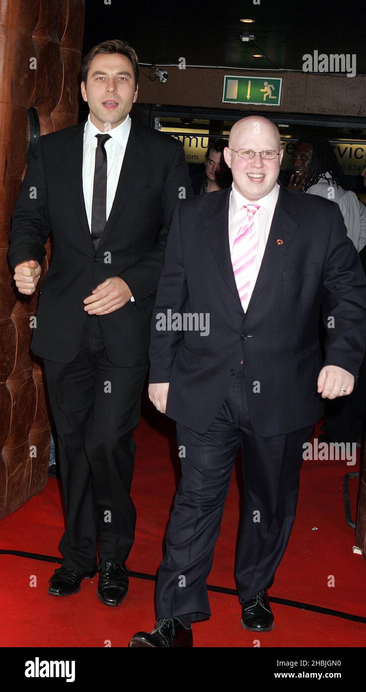 Matt Lucas and David Walliams of Little Britain arrives at inside ...