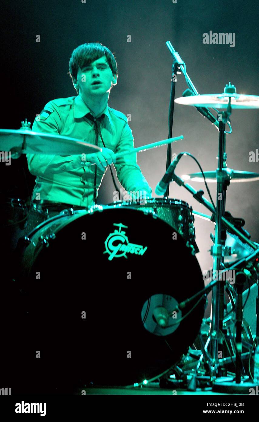 Scottish band Franz Ferdinand perform on stage at the the Teenage Cancer Trust, at the Royal Albert Hall in London. Stock Photo