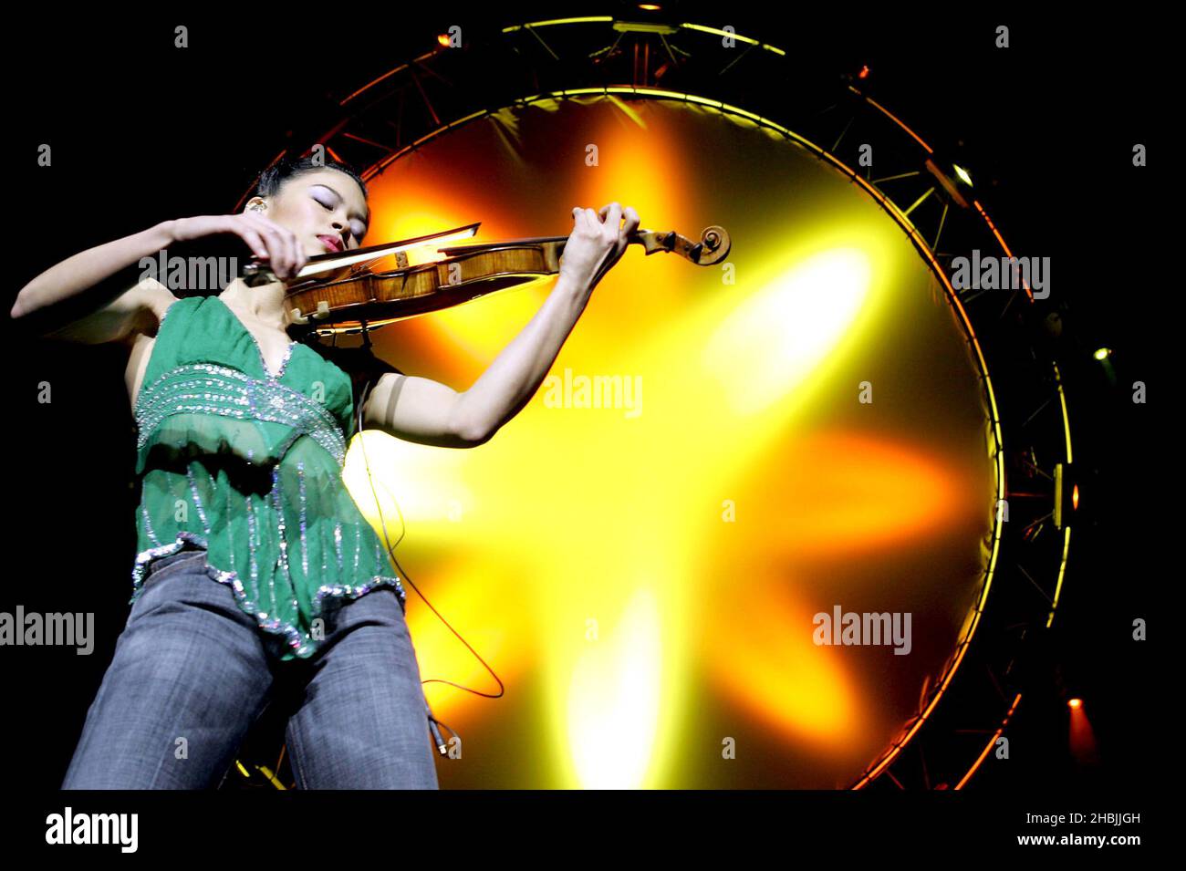 Classical violinist VanessaMae plays a solo show at London's Royal