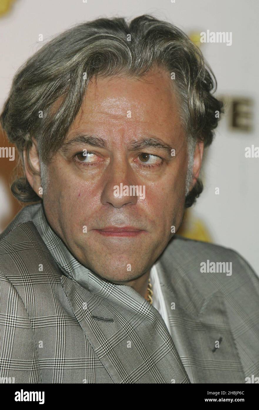 Bob Geldof attends the global premiere for the Live 8 DVD, featuring