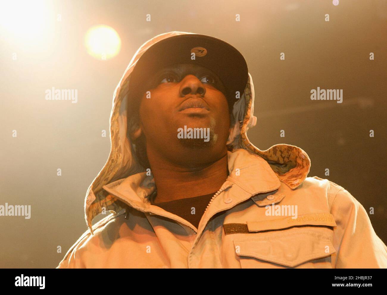 British rapper Sway performs at the Carling Academy Islington on March 10, 2006 in London. Stock Photo