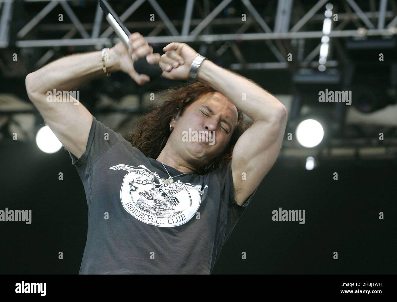 Steve Augeri of Journey on stage Stock Photo - Alamy
