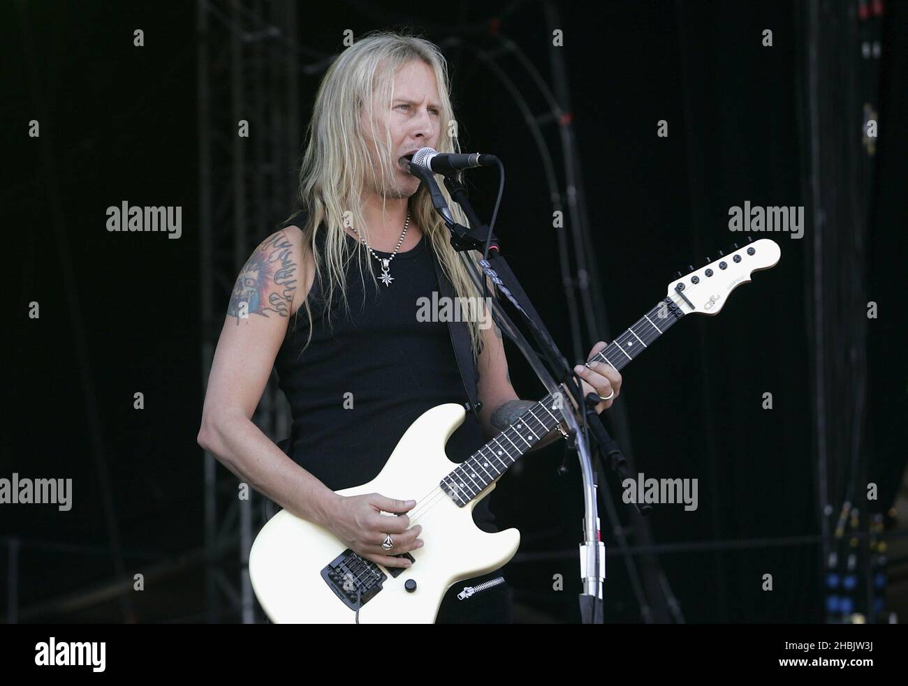 Jerry Cantrell of Alice in Chains performing. Stock Photo