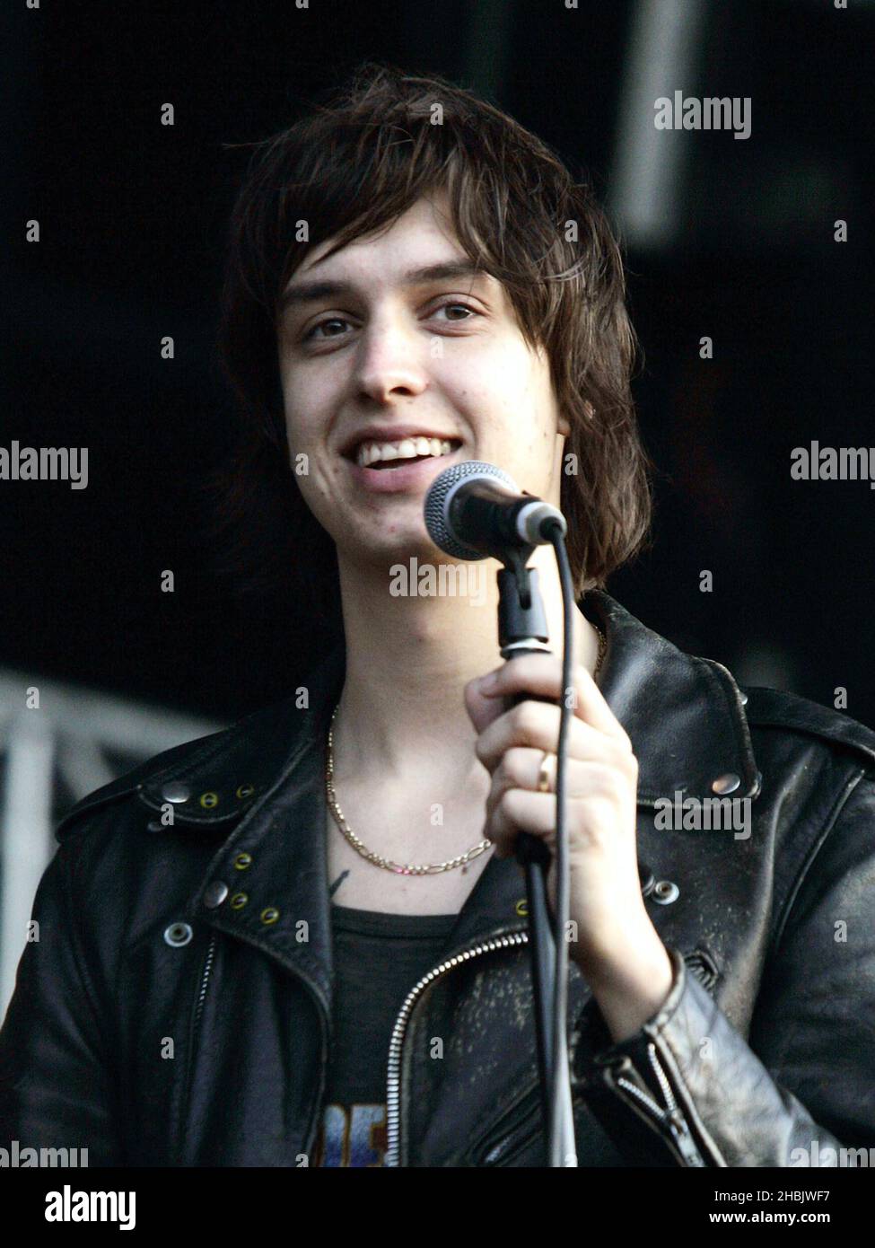 Julian Casablancas of The Strokes performing. Stock Photo