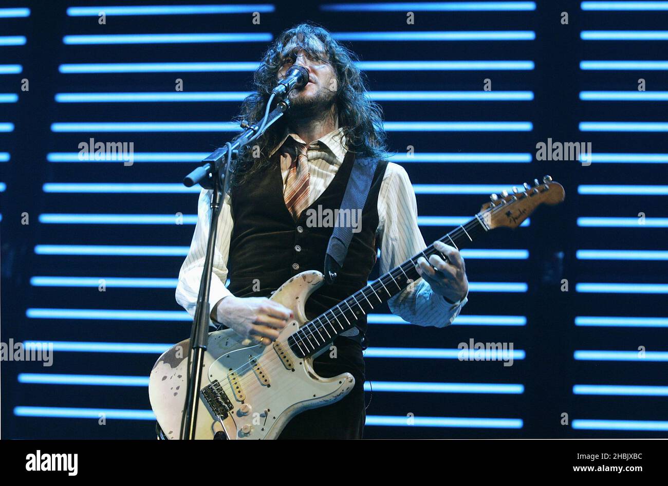 John Frusciante of Red Hot Chili Peppers live on stage. Stock Photo