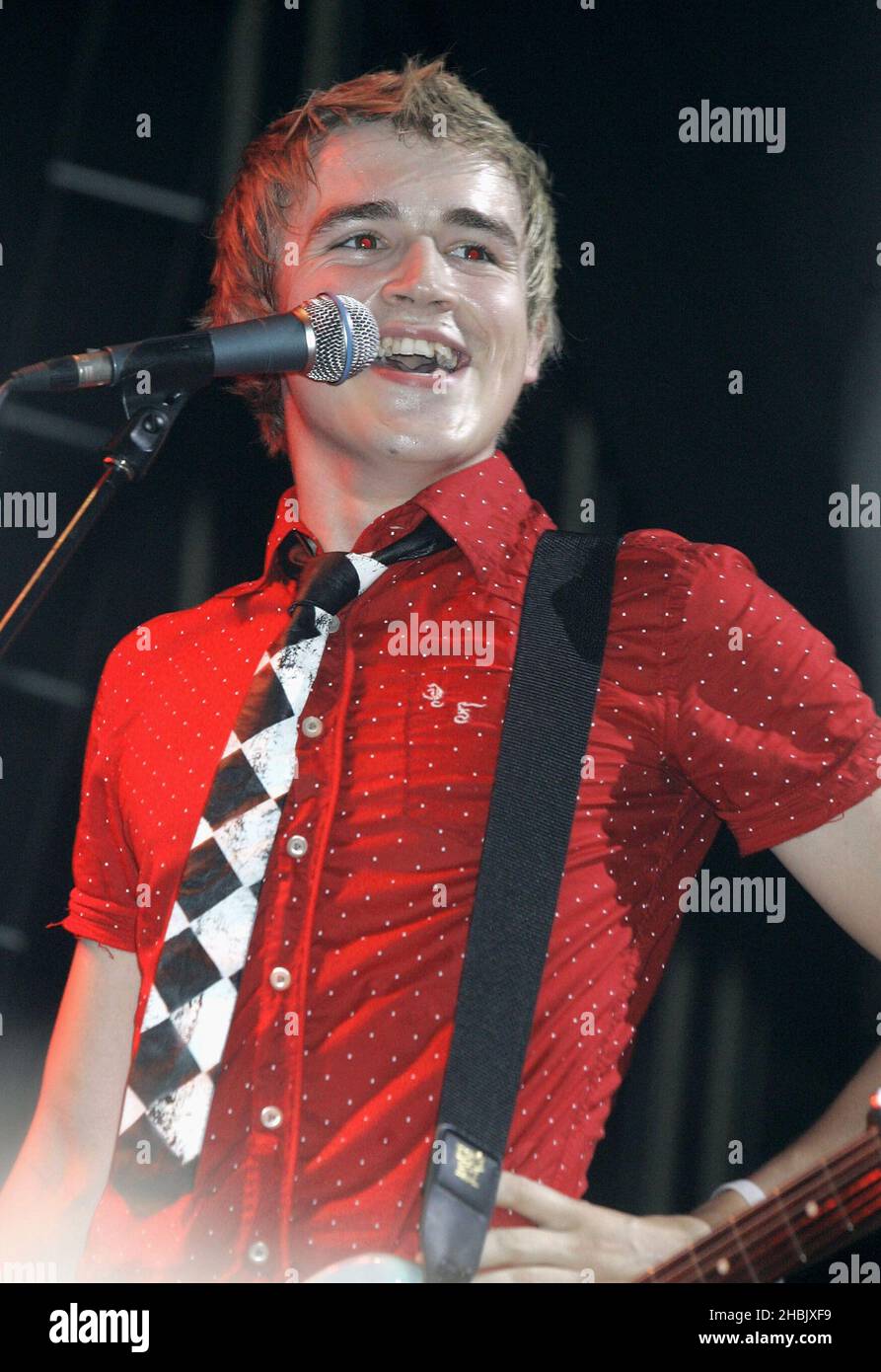 Tom Fletcher of McFly performs live on stage Stock Photo Alamy