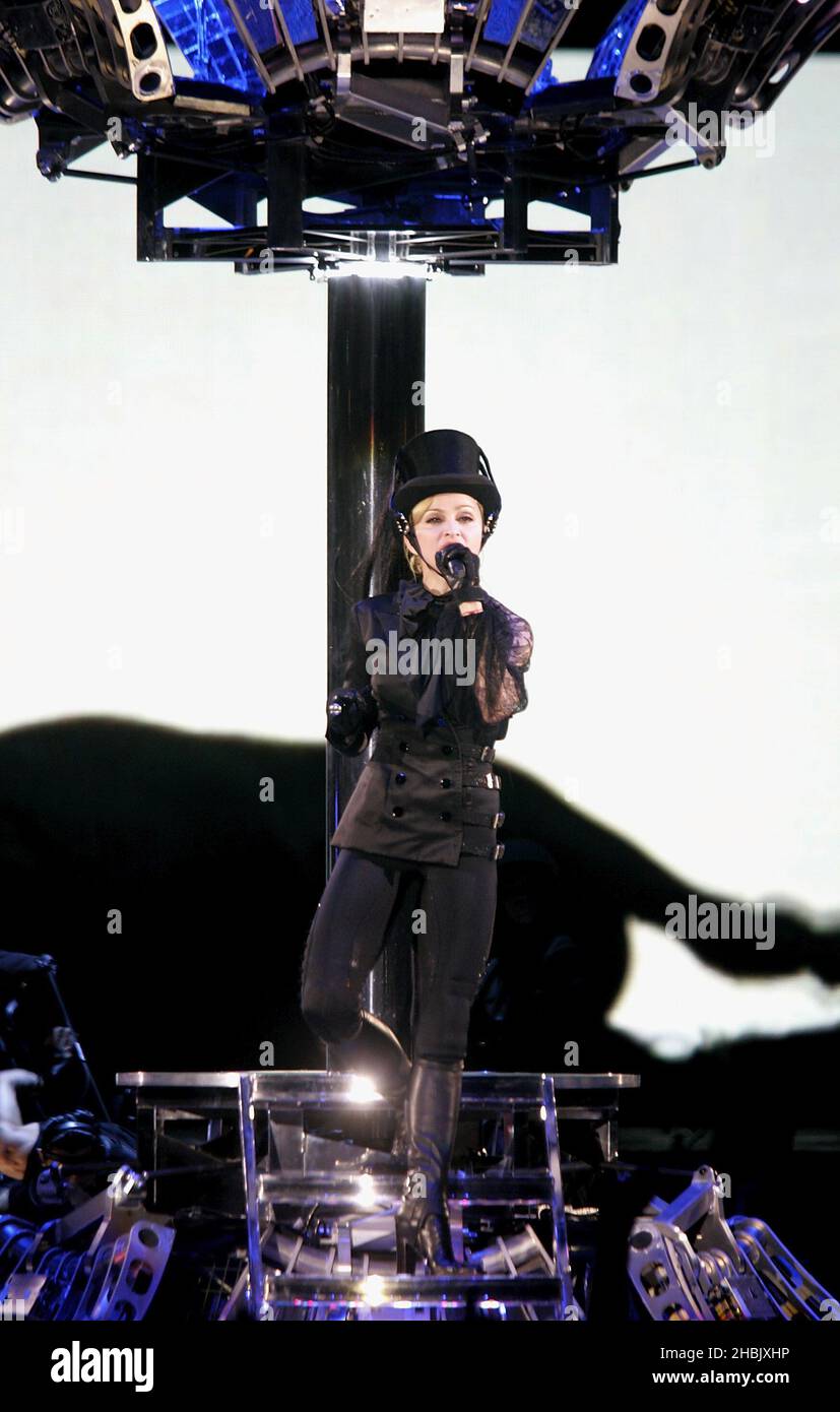 Madonna live on stage. Stock Photo