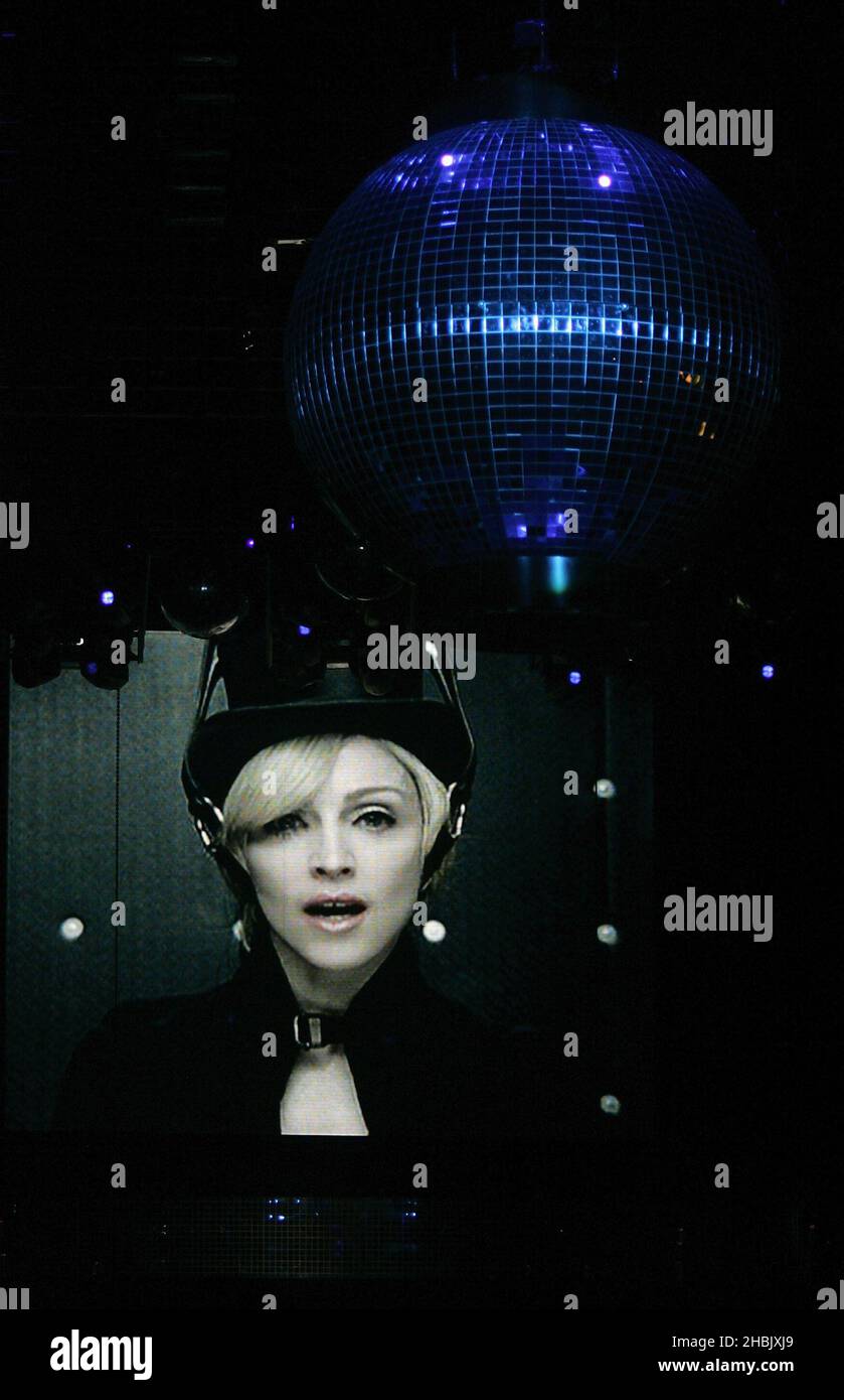 Madonna live on stage Stock Photo Alamy