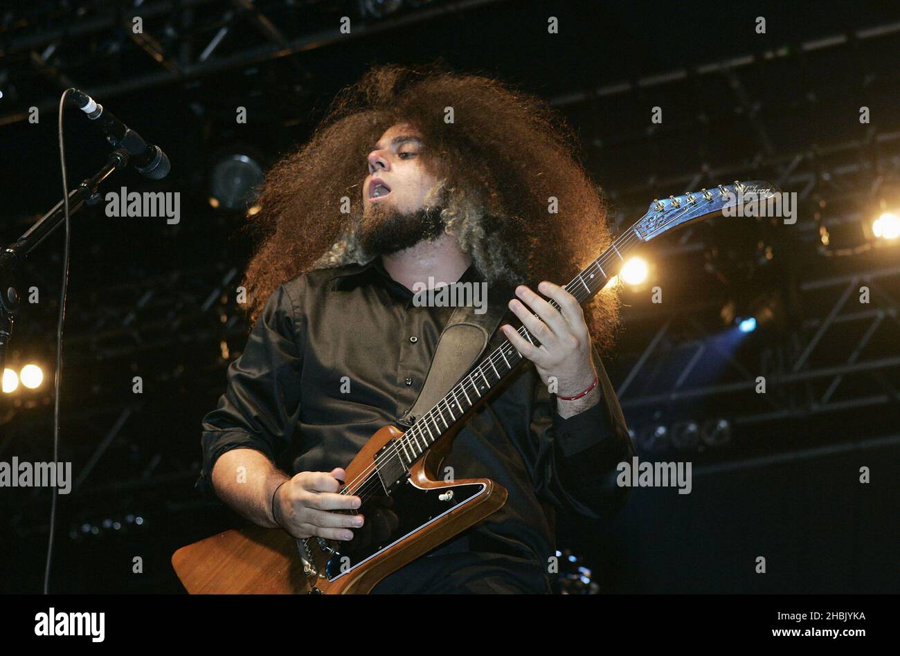 Coheed and Cambria perform at the Reading Festival, in Reading on 26 August, 2006. Entertainment. Stock Photo