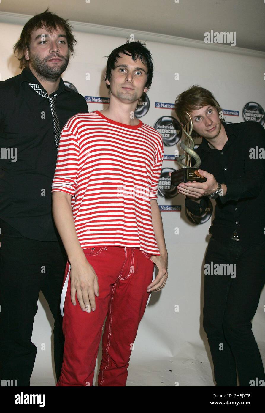 Muse attend the Nationwide Mercury Prize 2006 at The Grosvenor House Hotel - London. Stock Photo