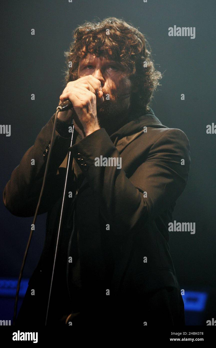 Ian Astbury of The Cult performing at Brixton Academy, London on September 22, 2006. Stock Photo