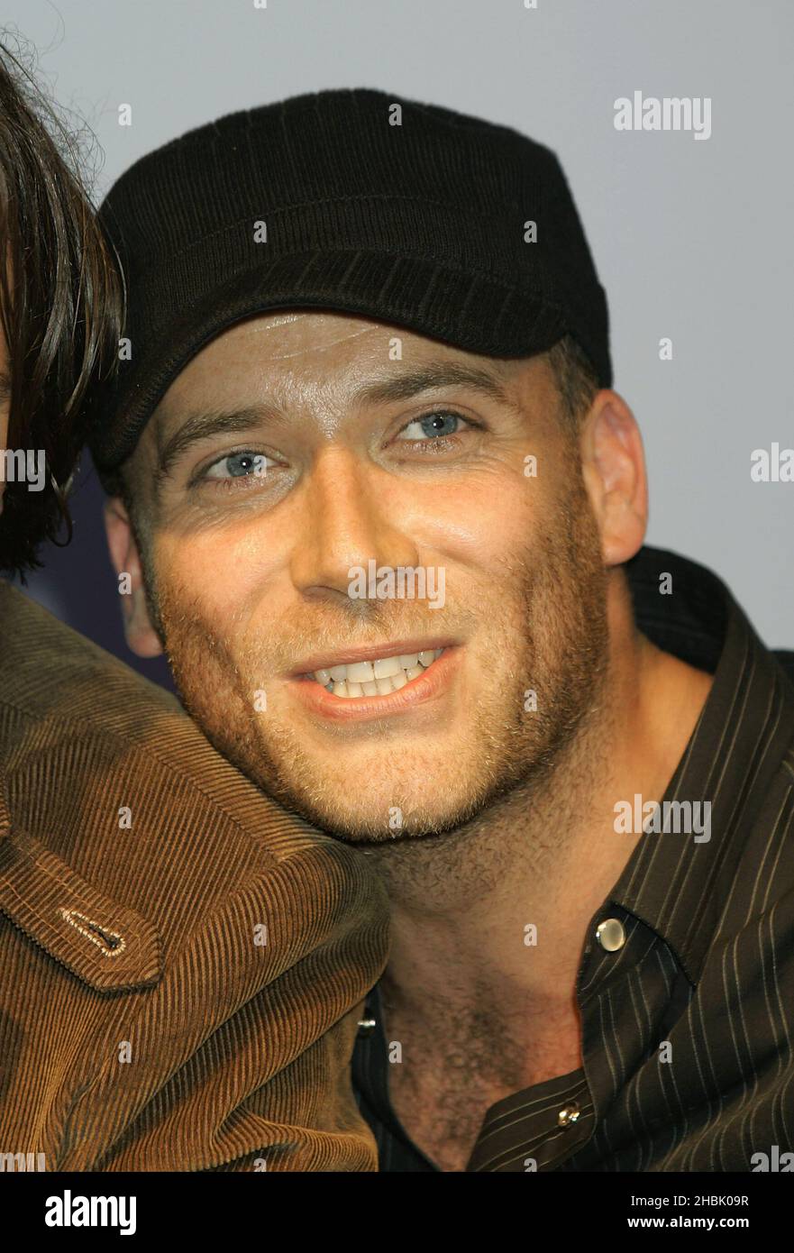J (Jason 'J' Brown) from boyband Five - who now comprise four members - during a press conference to announce their reunion, at Bar Academy in Islington, north London.  Entertainment Stock Photo