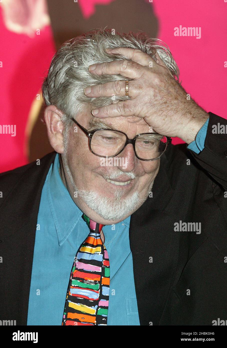 Rolf Harris arrives at the 'Dirty Dancing: The Classic Story On Stage' premiere at the Aldwych Theatre on October 24, 2006 in London. Stock Photo