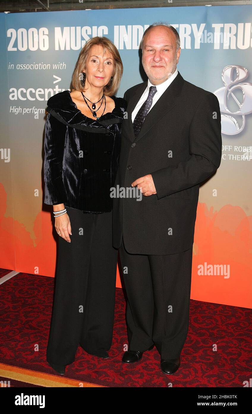 Harvey Goldsmith and wife Dianne at the Music Industry Trust Awards 2006 at the Grosvenor House on October 30, 2006 in London.  Entertainment Stock Photo