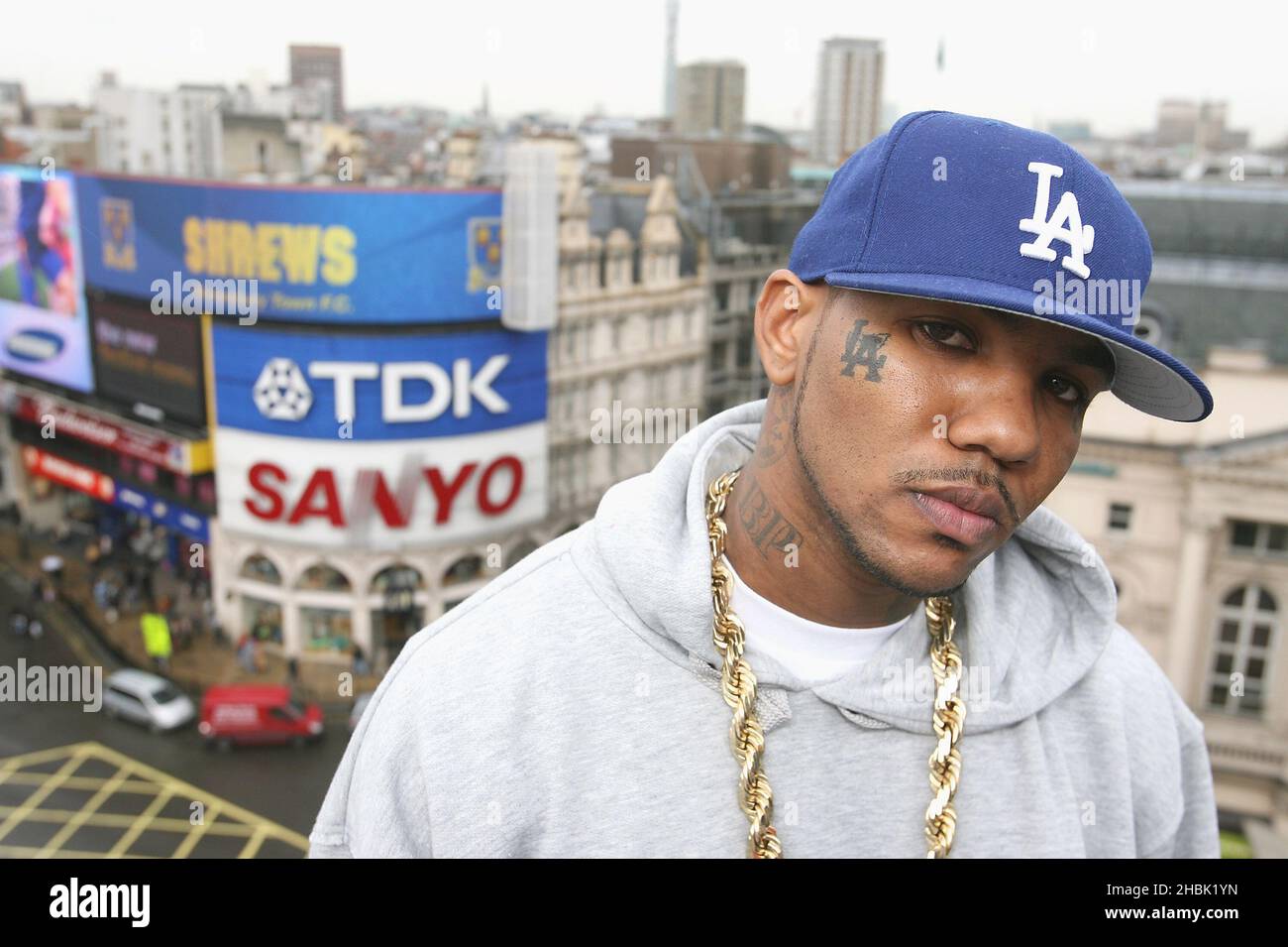 The Game appeared at Lillywhites sports store in London to sign a contract with Lonsdale as official sponsors of his European tour. Stock Photo