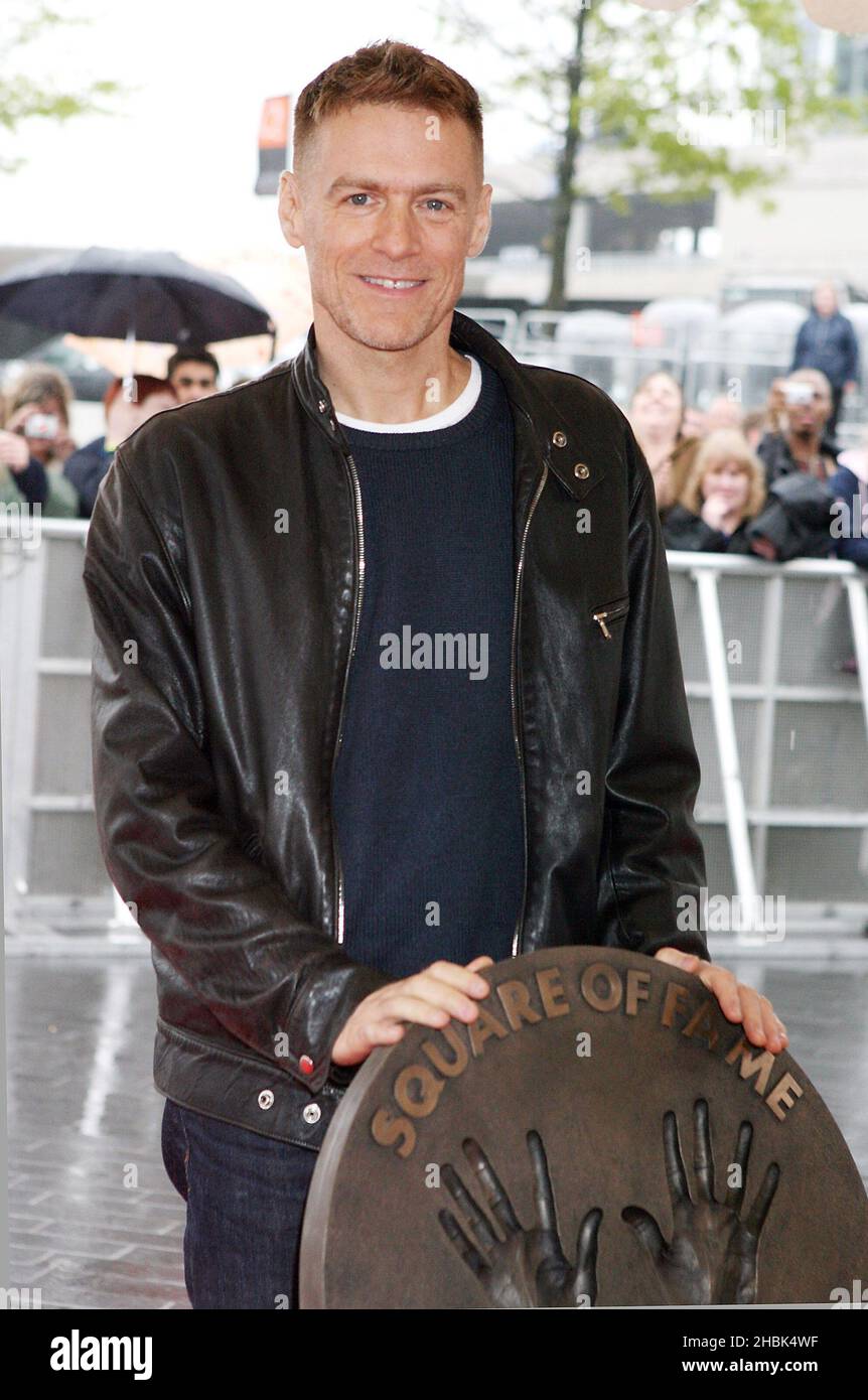 Bryan Adams Unveils His Square Of Fame Plaque At Wembley Arena In London On May 10 2007 Stock