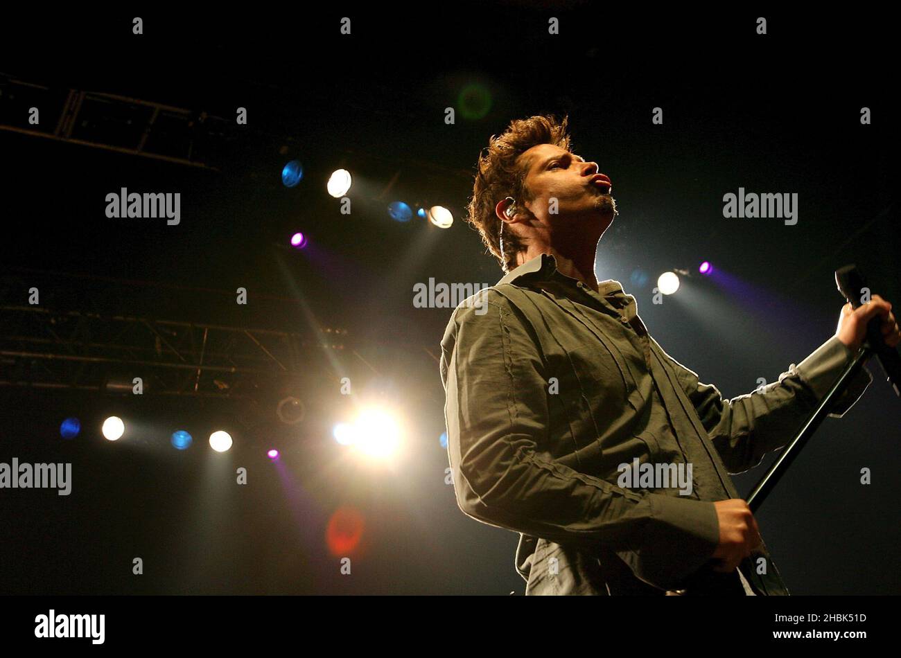 Chris Cornell live in concert at the Astoria in London on May 16, 2007. Stock Photo