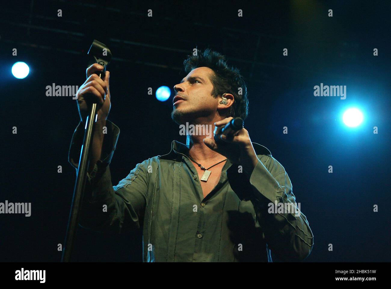 Chris Cornell live in concert at the Astoria in London on May 16, 2007. Stock Photo