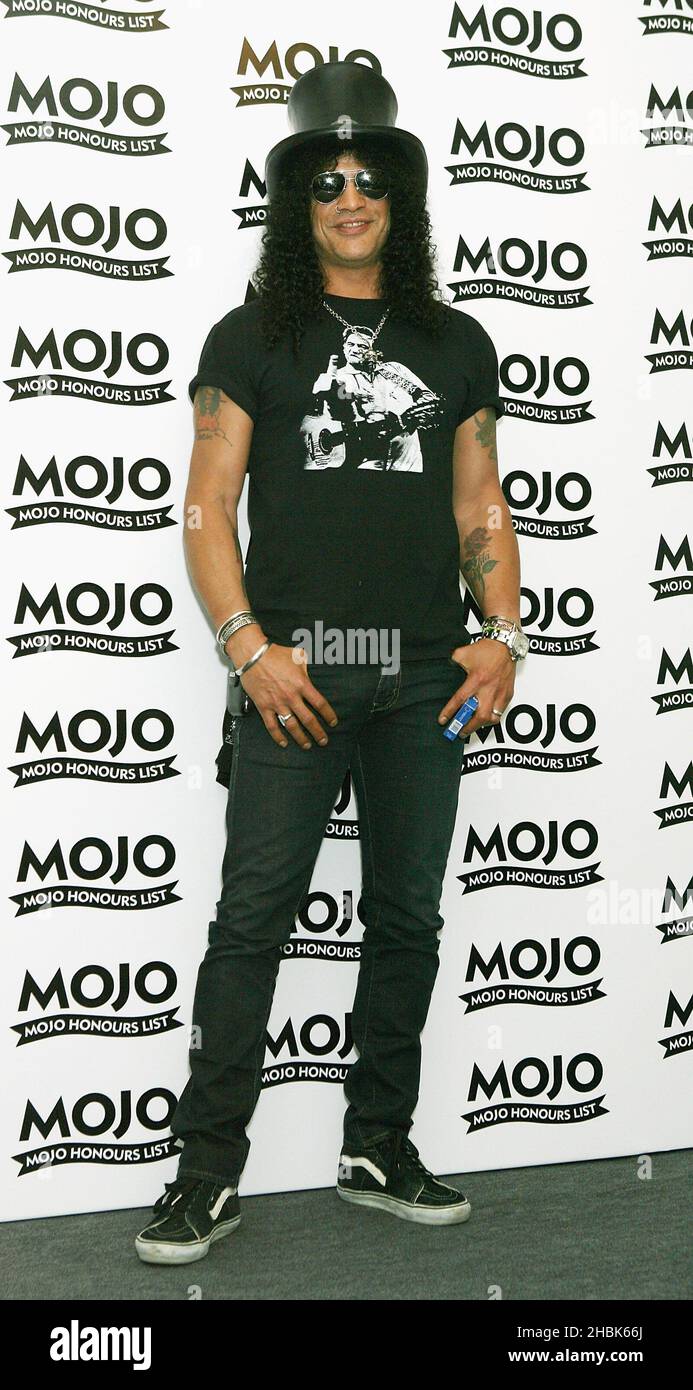 Slash at the Mojo Honours List award ceremony at The Brewery, east London. Stock Photo