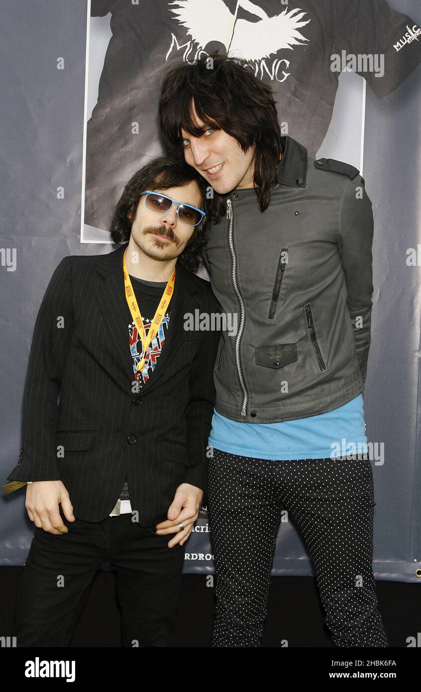 Noel Fielding and his brother Michael aka Naboo of The Mighty Boosh at the Hard Rock Cafe 