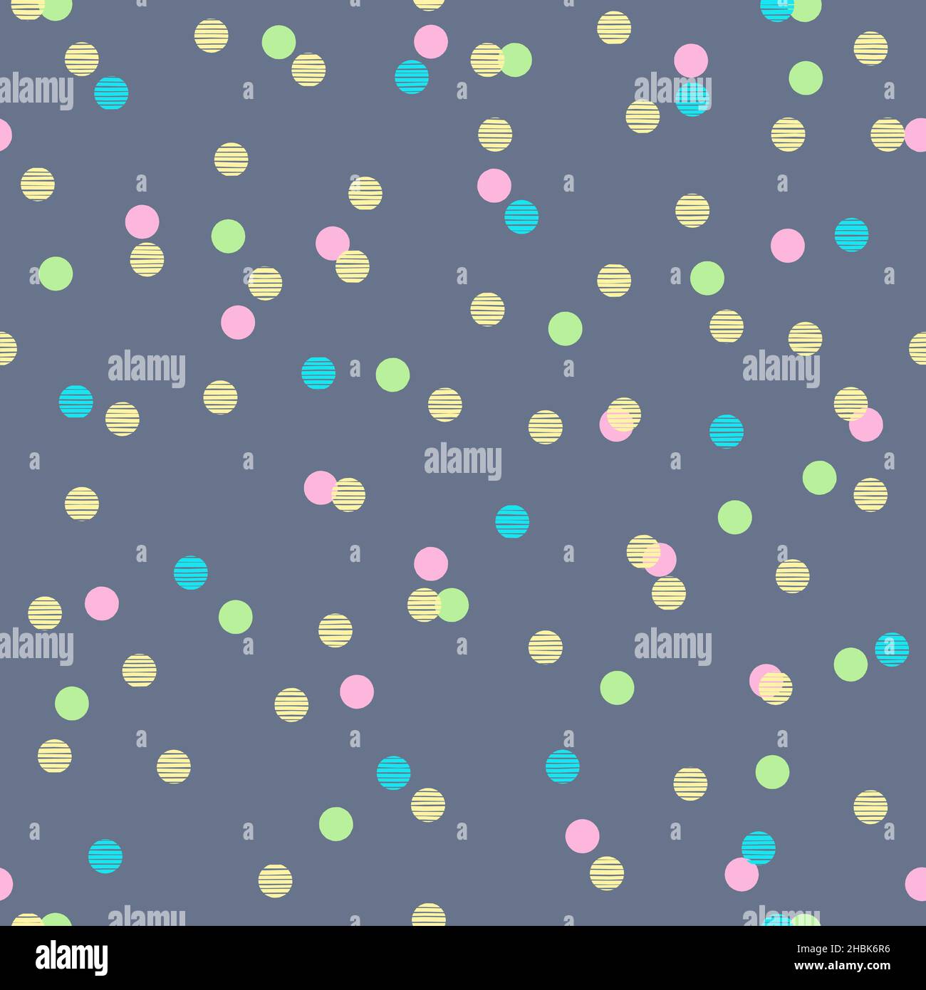 Dotted Seamless Gray Background Pattern with Colorful Dots Stock Vector