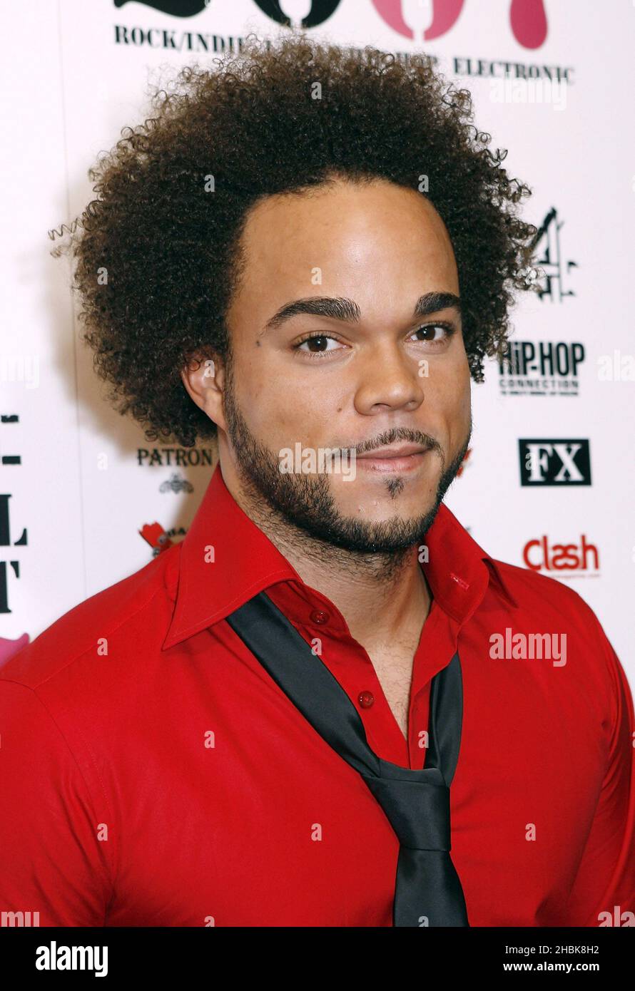 Nate James arrives at the Diesel U Music Awards for unsigned talent, held at KoKo in Camden