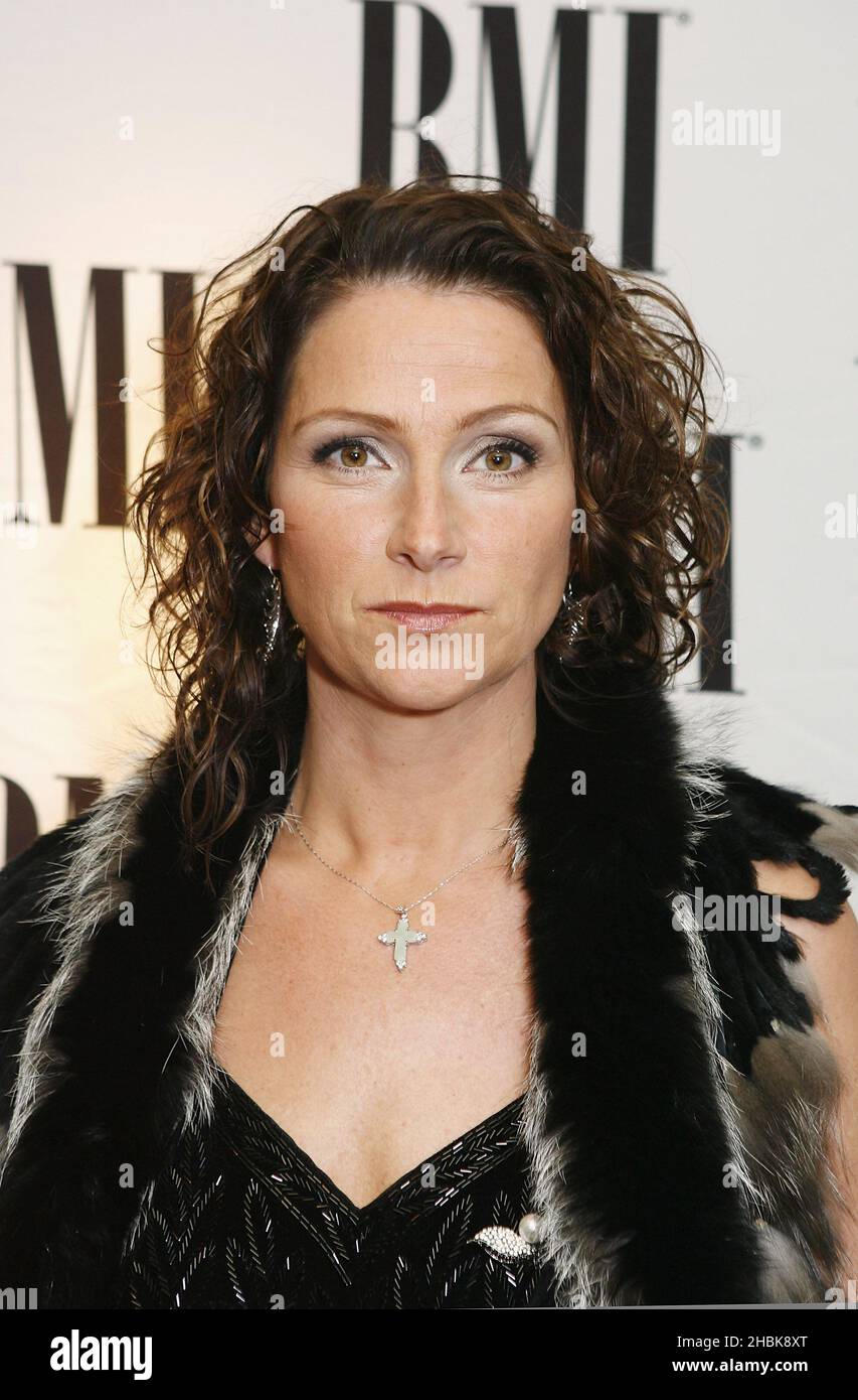 Jenny Berggren of Ace of Base receive award for 4 Million 'The Sign' at the Dorchester Hotel