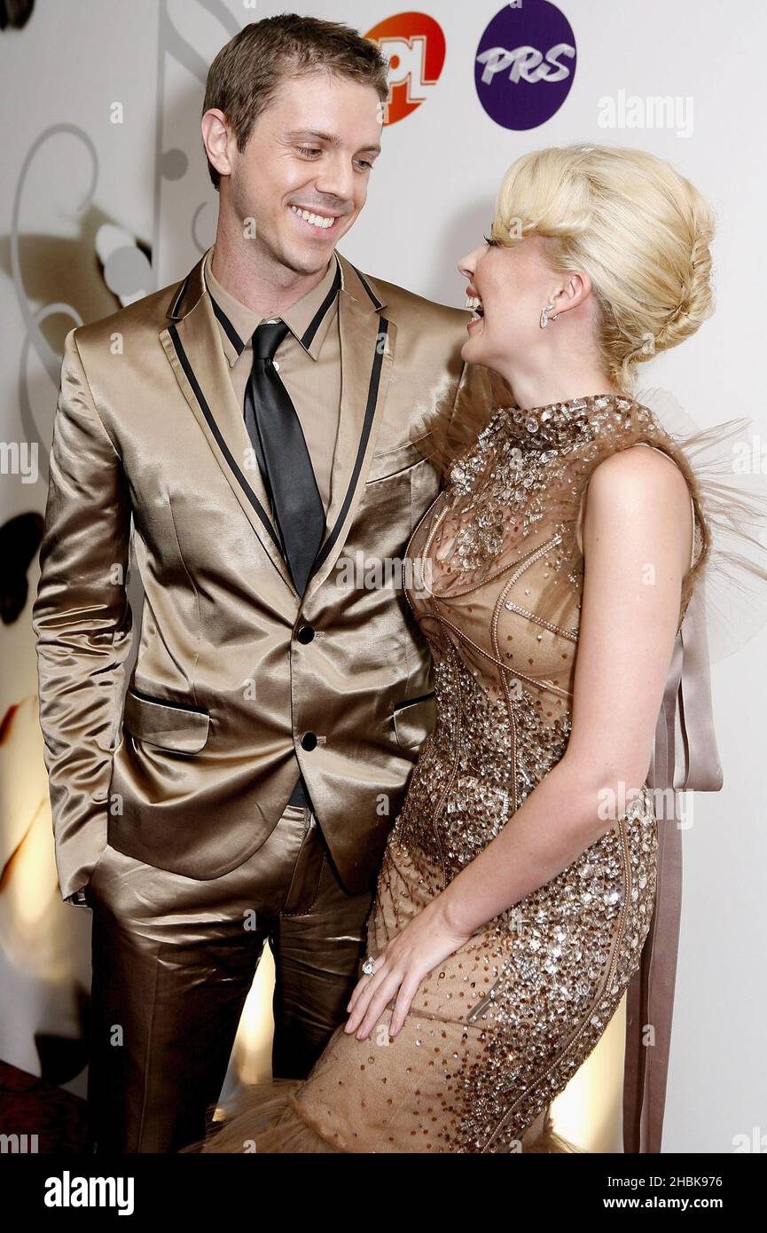 Kylie Minogue and Jake Shears of Scissor Sisters arriving for the MITS