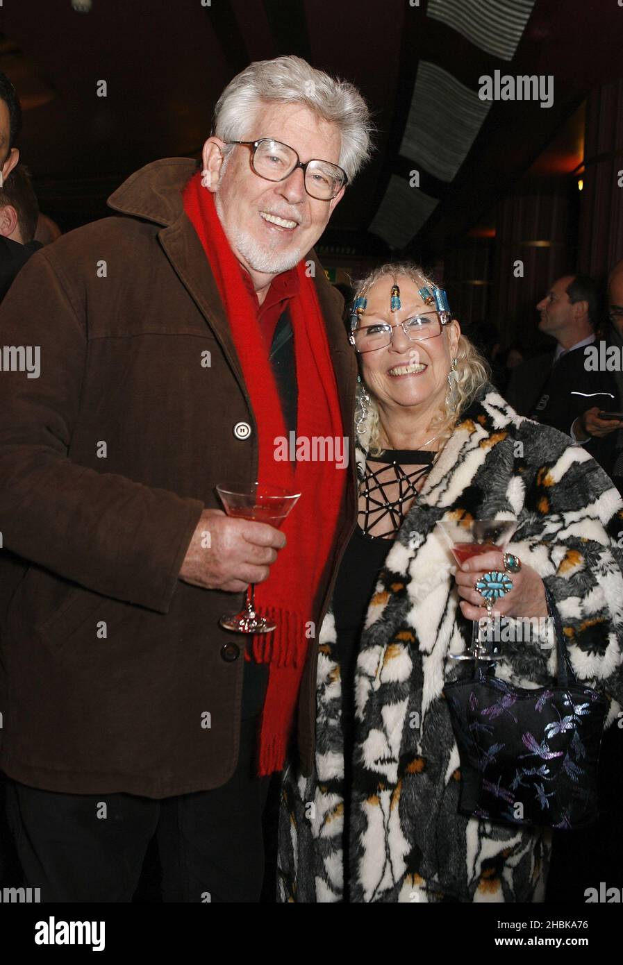 Rolf Harris and wife Alwen Harris at the Reception at the Viva La Diva, Carling Apollo, Hammersmith, London. Stock Photo