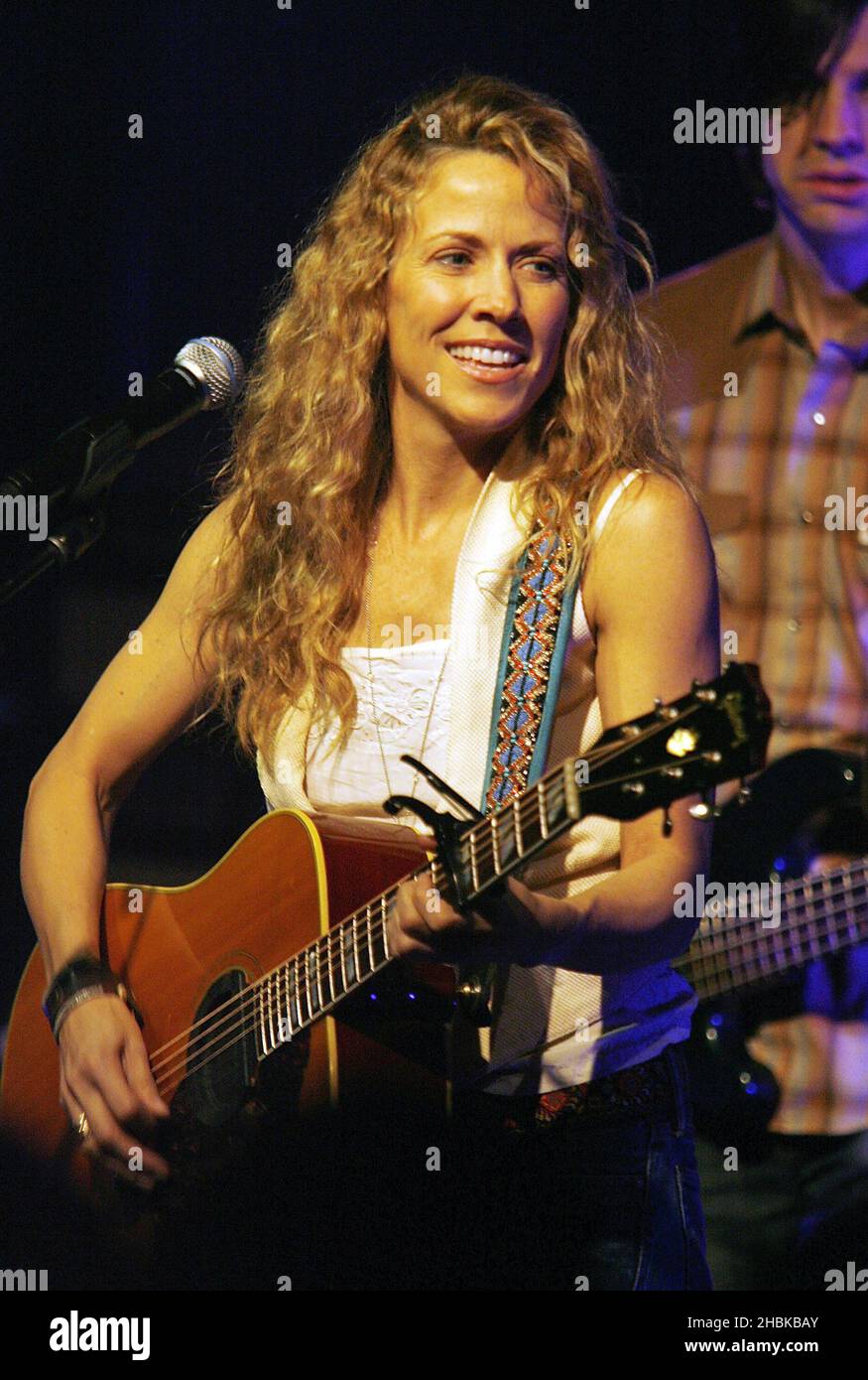Sheryl Crow performs live on stage at Scala in Kings Cross, central London. Stock Photo