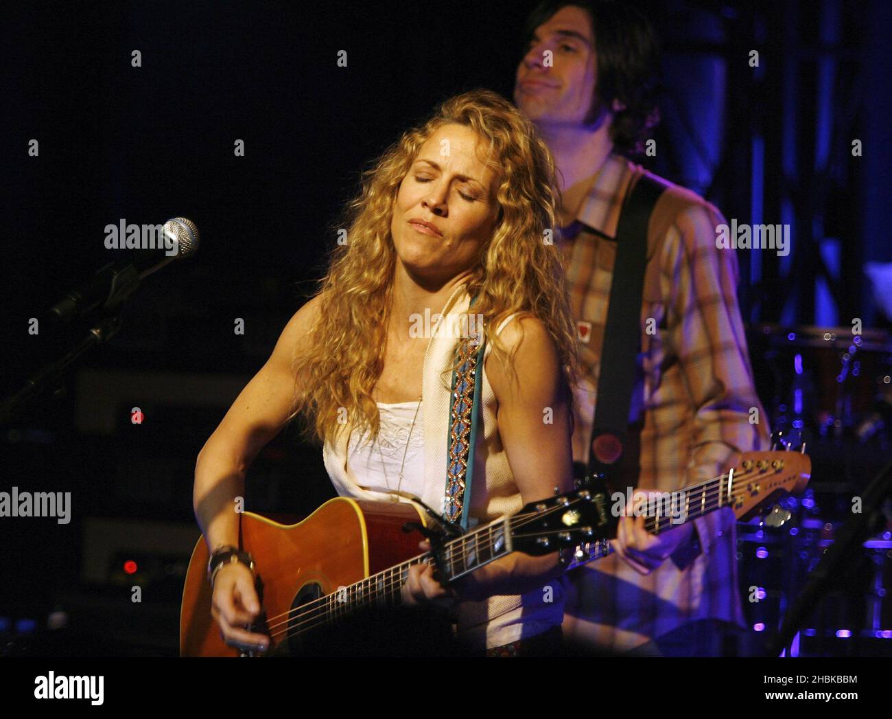 Sheryl Crow performs live on stage at Scala in Kings Cross, central London. Stock Photo