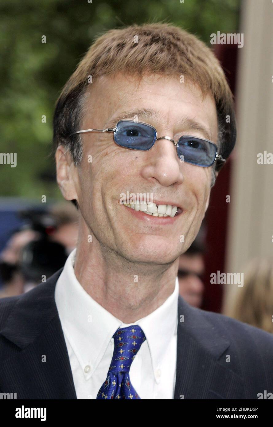 Robin Gibb arrives at the 53rd Ivor Novello Awards at the Dorchester Hotel in London. Stock Photo