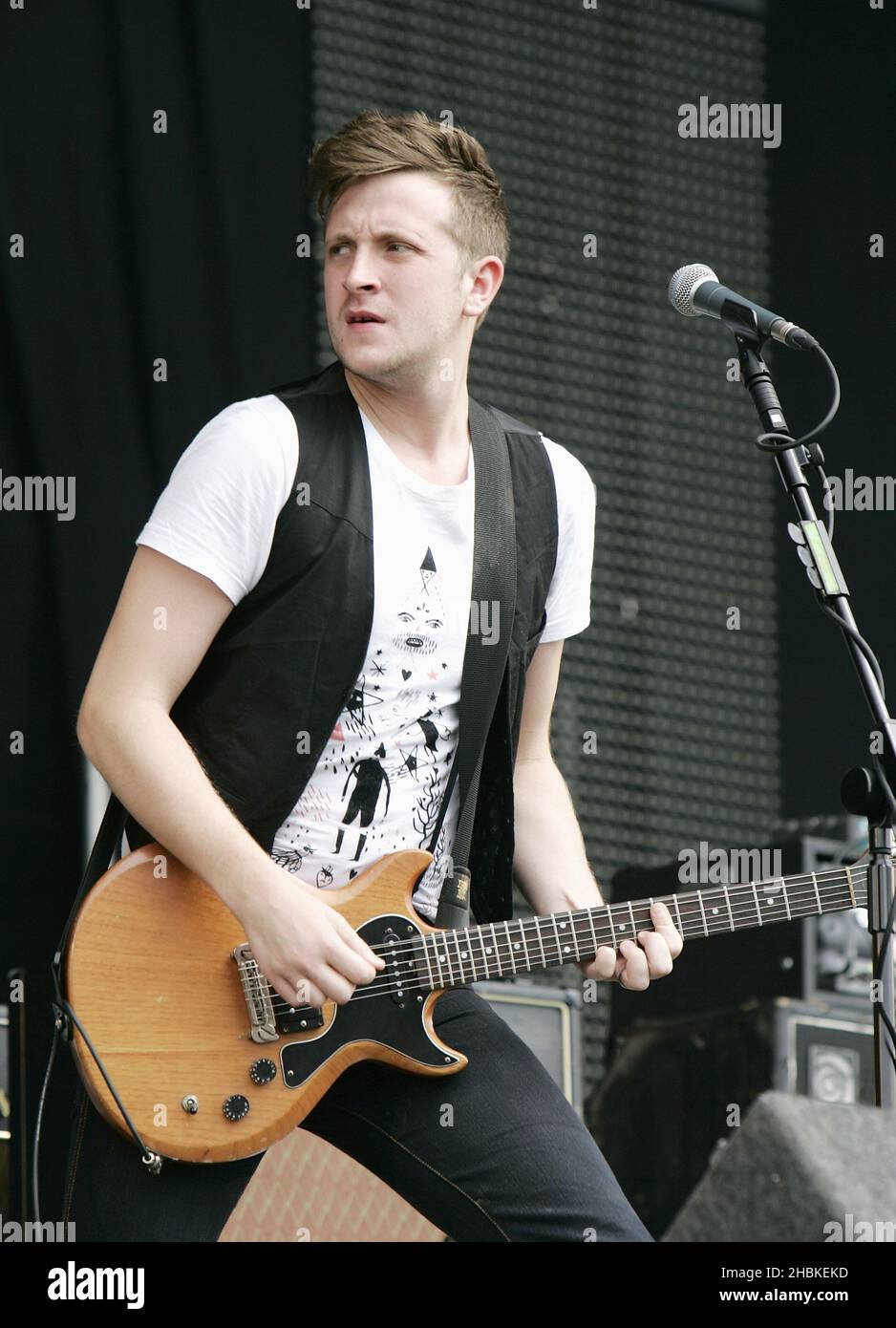 The Futureheads perform on the second day of the V Festival at Hylands Park, Chelmsford. Stock Photo