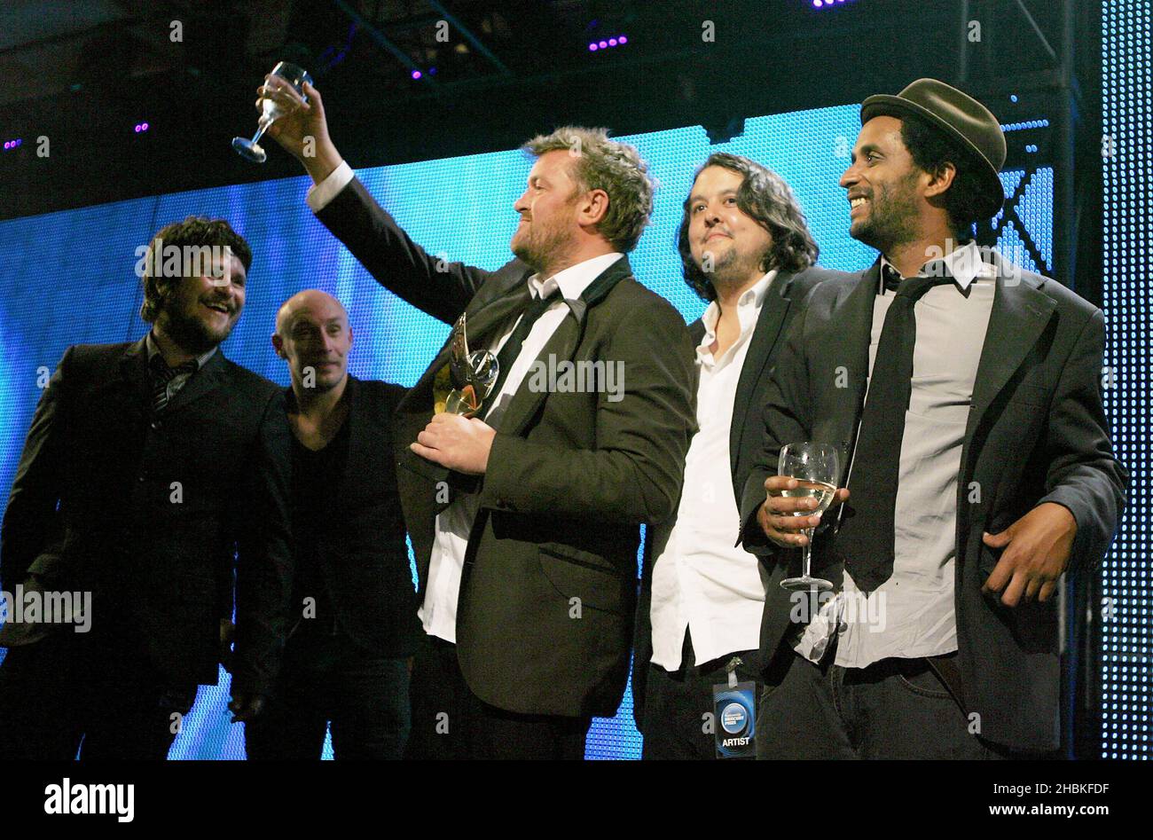 Elbow, Mercury Music Prize 2008 winners at the Mercury Music Awards at ...