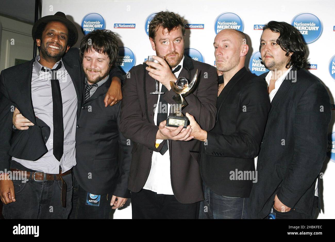 Elbow, Mercury Music Prize 2008 winners at the Mercury Music Awards at ...