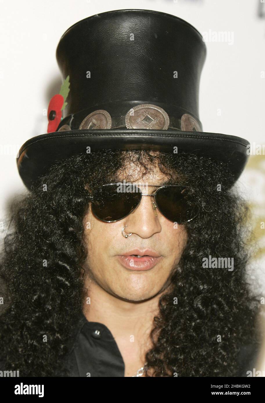Slash at the Classic Rock Roll of Honours Awards at the Park Lane Hotel, London. Stock Photo