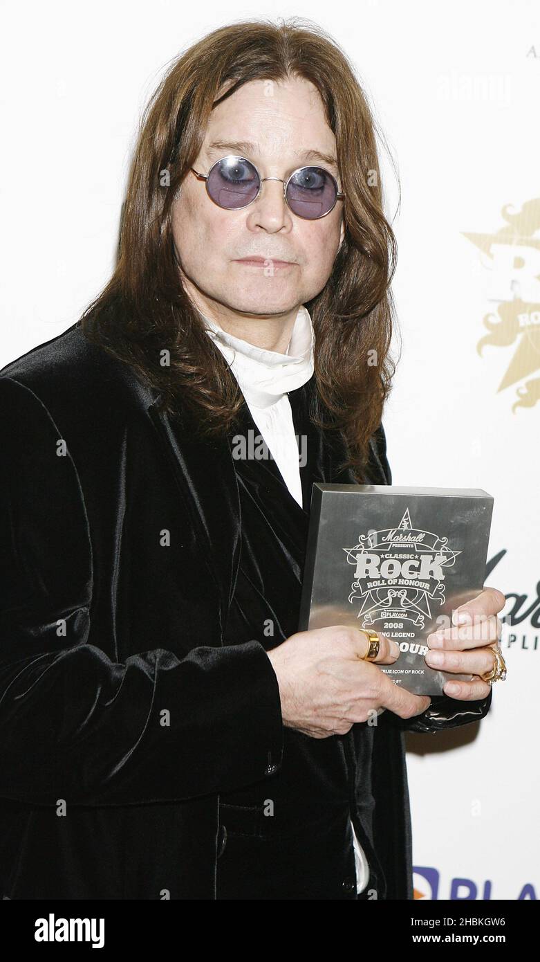 Ozzy Osbourne at the Classic Rock Roll of Honours Awards at the Park Lane  Hotel, London Stock Photo - Alamy