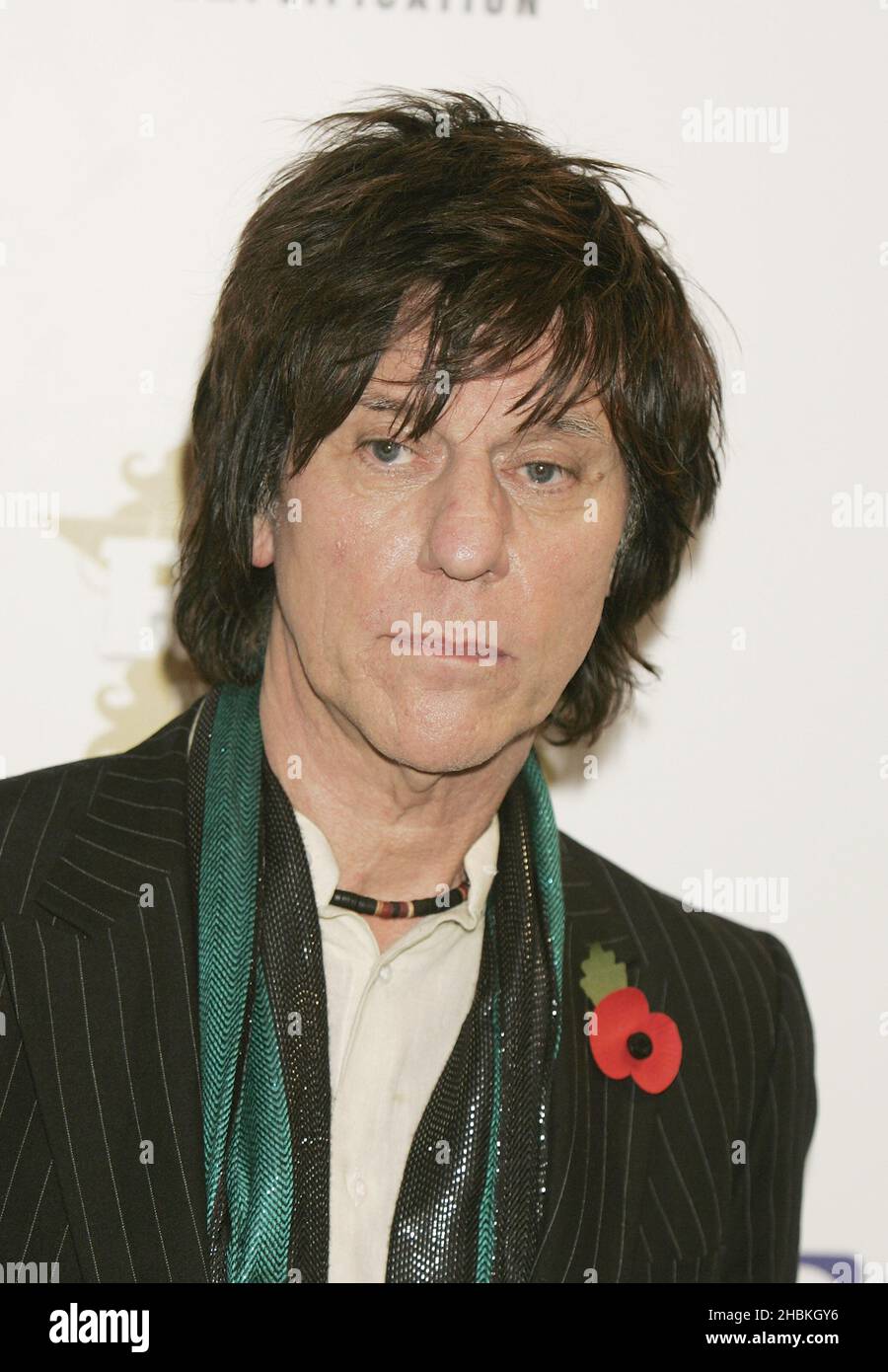 Jeff Beck at the Classic Rock Roll of Honours Awards at the Park Lane Hotel, London. Stock Photo