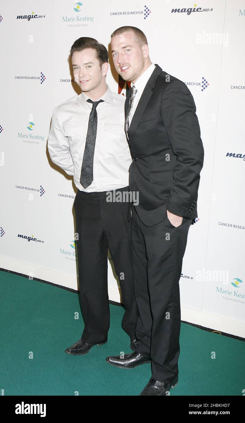 Stephen Gately of Boyzone and husband Andy Cowles arrives at Ronan