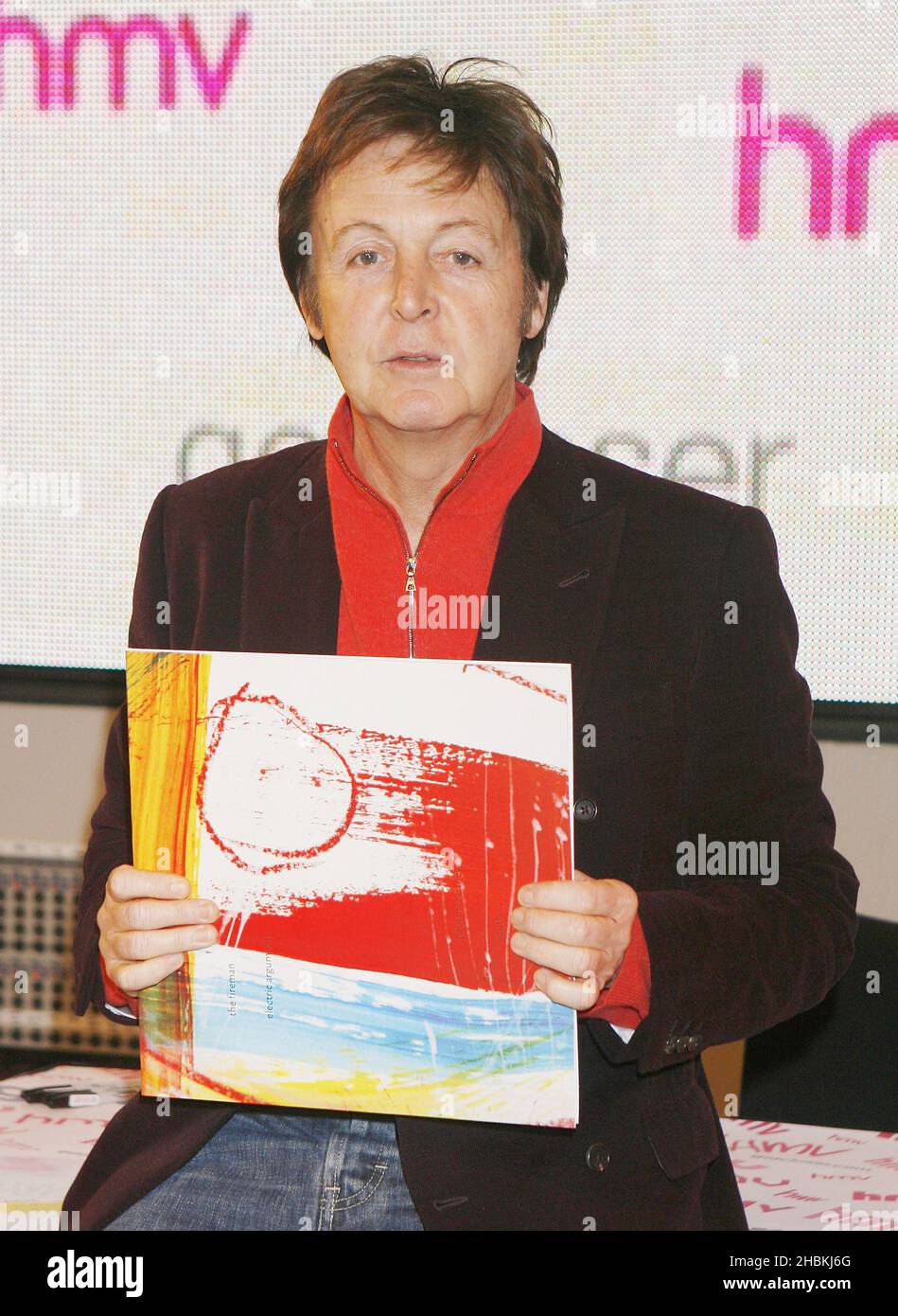 Paul McCartney meets fans and signs copies of his new album, Electric