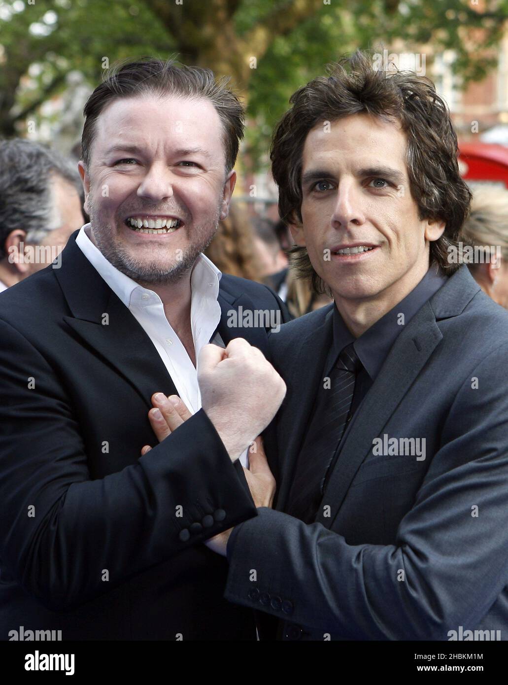Ricky Gervais and Ben Stiller arrive at the World Premiere of "Night at