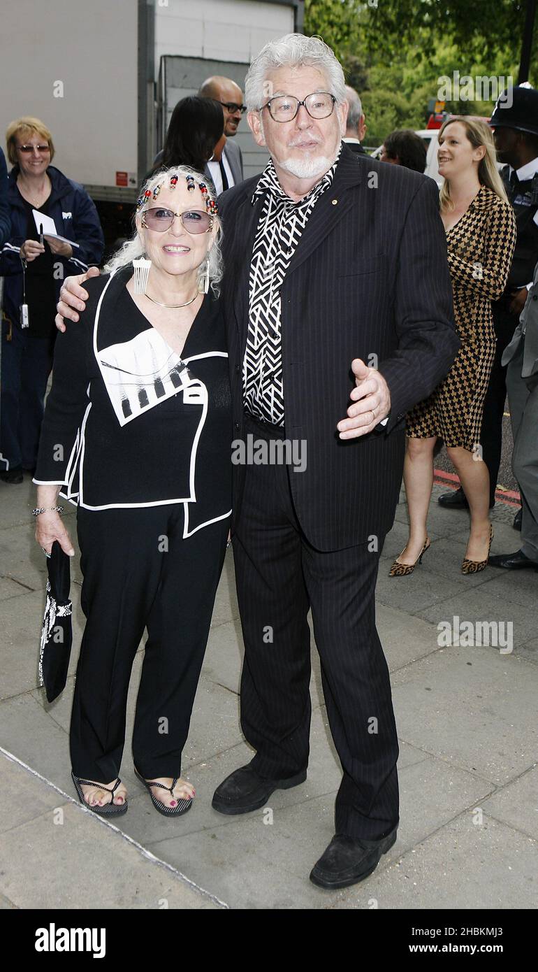Rolf Harris and wife arrives at the 54th Ivor Novello Awards at the