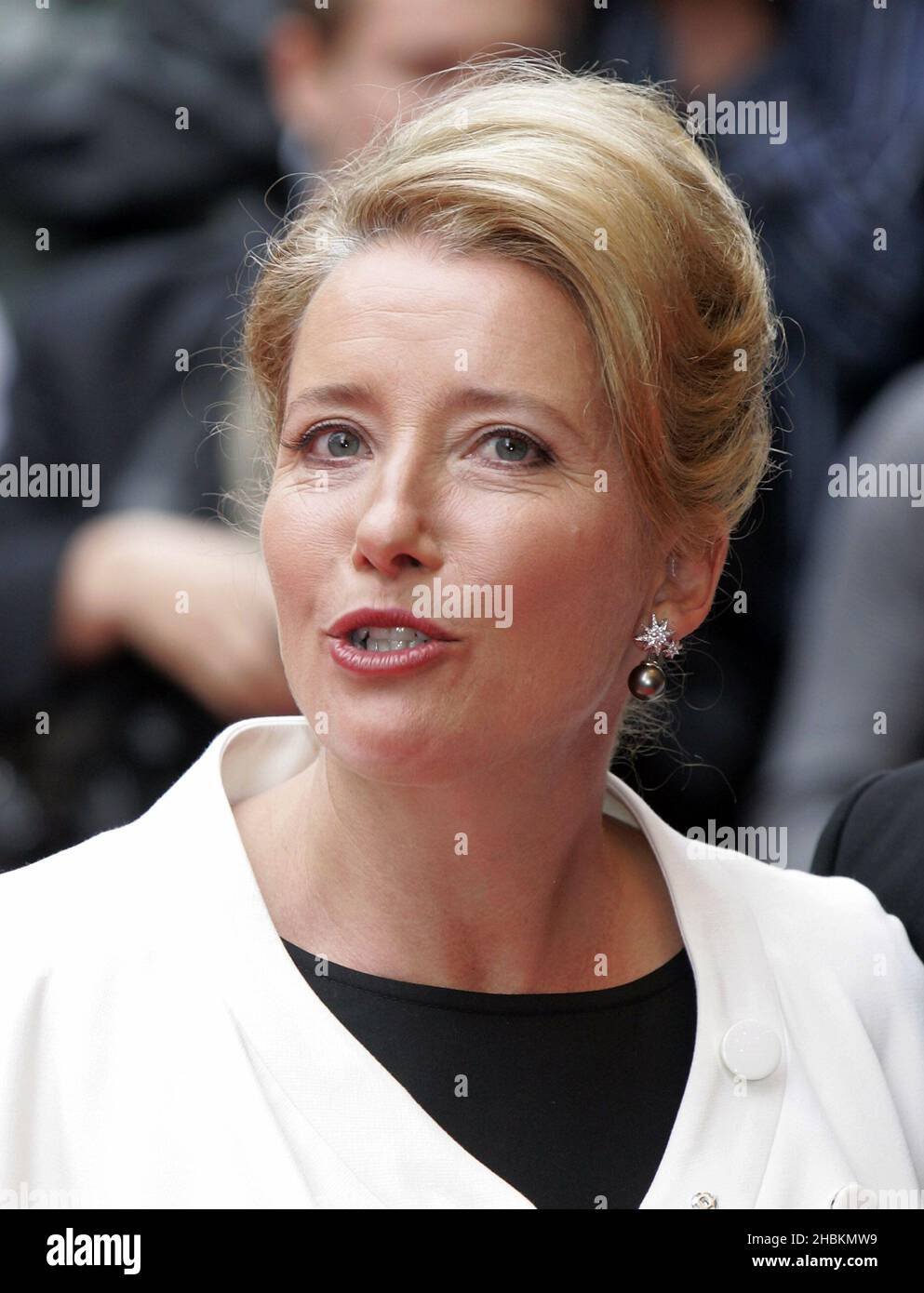 Emma Thompson arrives at the Gala Premiere of Last Chance Harvey at the Odeon West End in London. Stock Photo