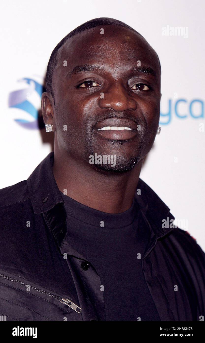 Akon arrives at the Capital 95.8 Summertime Ball with Barclaycard at the Emirates Stadium. Stock Photo