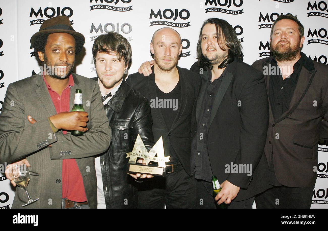 Elbow with award for Best Album at the MOJO Awards at The Brewery in