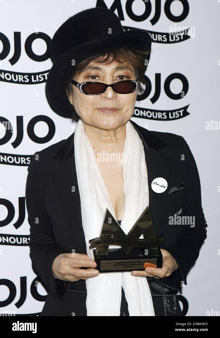 Yoko Ono at the MOJO Awards at The Brewery in London. Stock Photo
